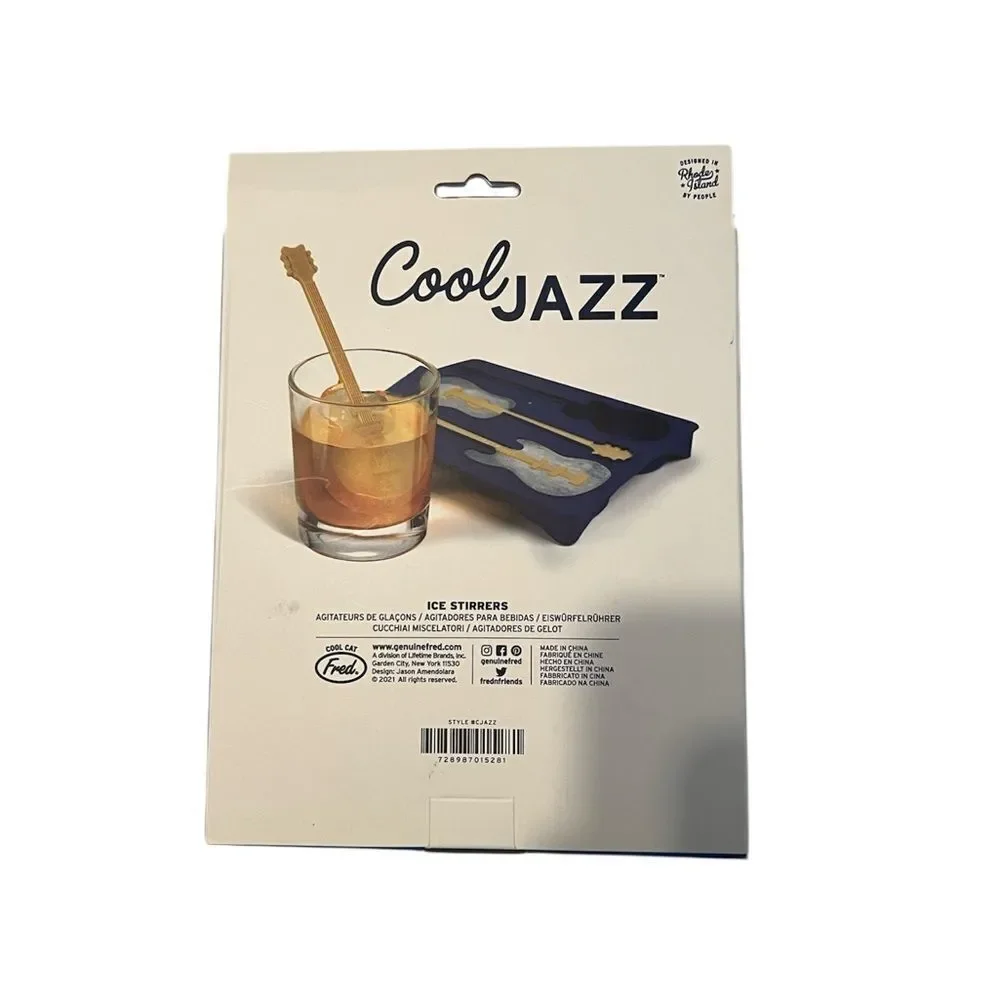 Fred Cool Jazz NIB Guitar Shaped Ice Cube Tray